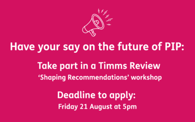 Have your say on the future of PIP